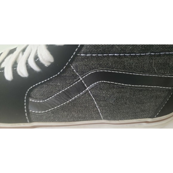 Vans Off The Wall Black Mixed Media Suede High Top Skate Shoes Mens Sz 8.5 main image 5